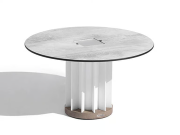 TECKA - Round with light garden side table by Les Jardins® - view 3